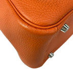 Hermes Handbag Lindy 26 Orange Silver — view 6