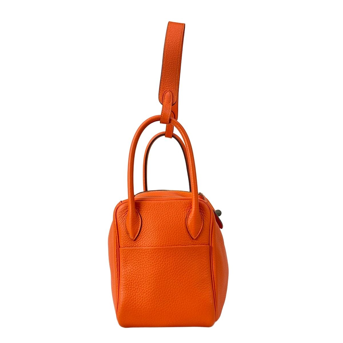 Hermes Handbag Lindy 26 Orange Silver — view 2