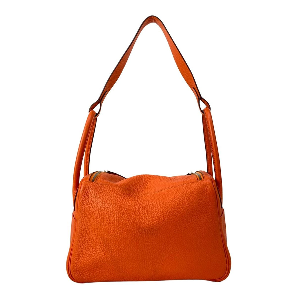 Hermes Handbag Lindy 26 Orange Silver — view 3