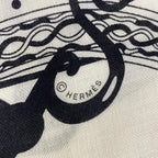 Hermes Shawl Carre Geant 140 White Festival Des Amazones Amazon Cashmere Silk — view 2
