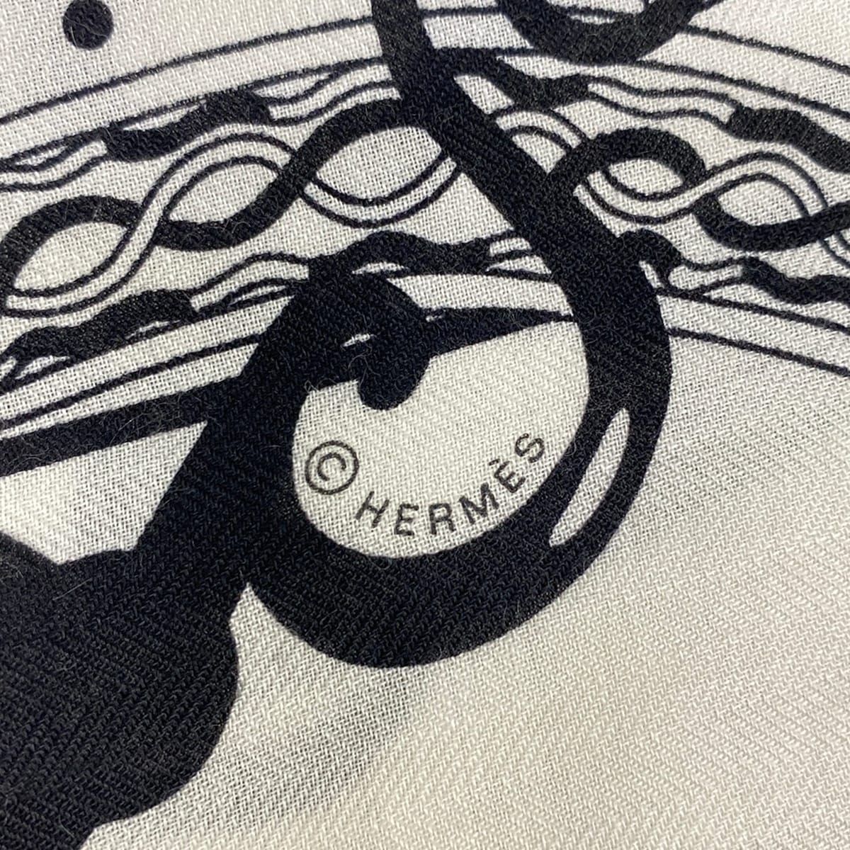 Hermes Shawl Carre Geant 140 White Festival Des Amazones Amazon Cashmere Silk — view 2