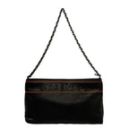 Chanel Handbag Black Silver Chain Handle Lambskin