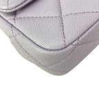 Chanel Shoulder Bag Mini Quilted Purple Metal Big Chain — view 6
