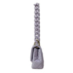 Chanel Shoulder Bag Mini Quilted Purple Metal Big Chain — view 4
