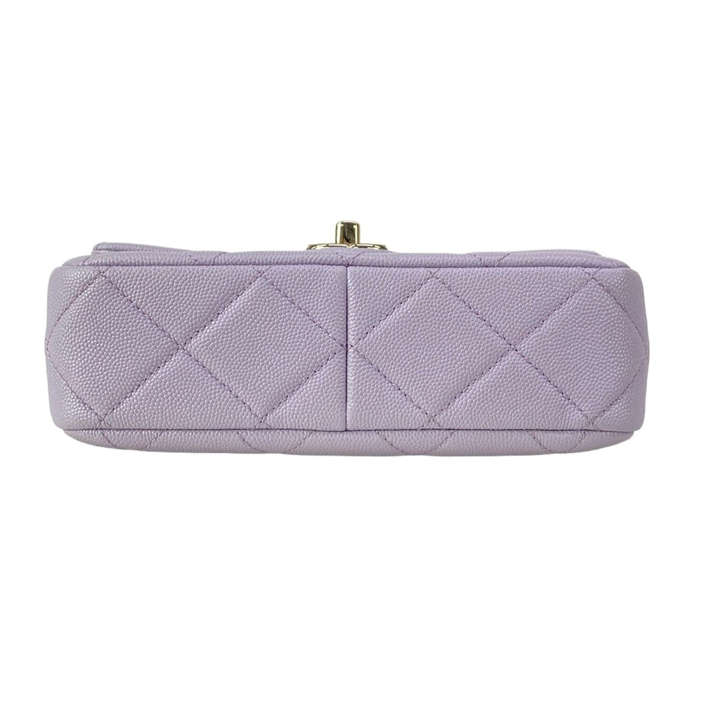 Chanel Shoulder Bag Mini Quilted Purple Metal Big Chain — view 5