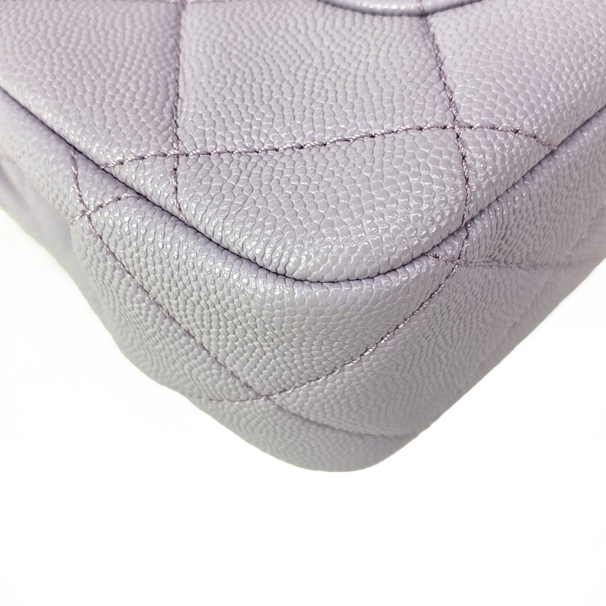 Chanel Shoulder Bag Mini Quilted Purple Metal Big Chain — view 8
