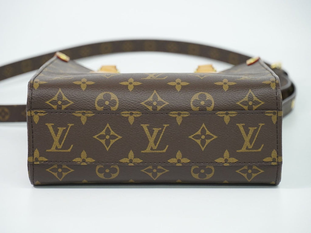 Louis Vuitton LV Sac Plat BB Monogram 2-Way Shoulder Bag Handbag Brown Vintage — view 3