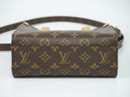 Louis Vuitton LV Sac Plat BB Monogram 2-Way Shoulder Bag Handbag Brown Vintage — view 3