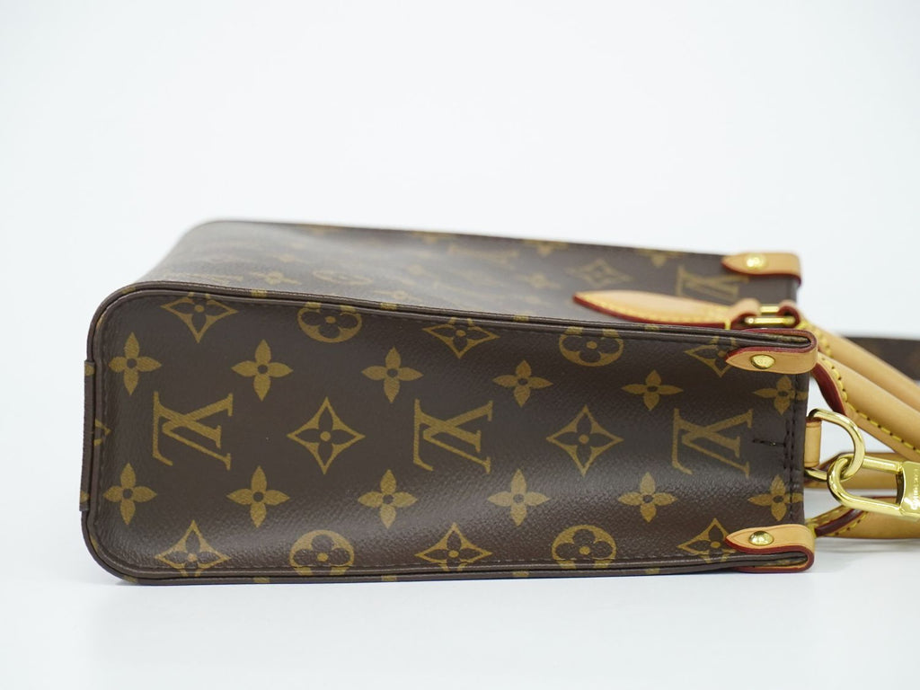 Louis Vuitton LV Sac Plat BB Monogram 2-Way Shoulder Bag Handbag Brown Vintage — view 4
