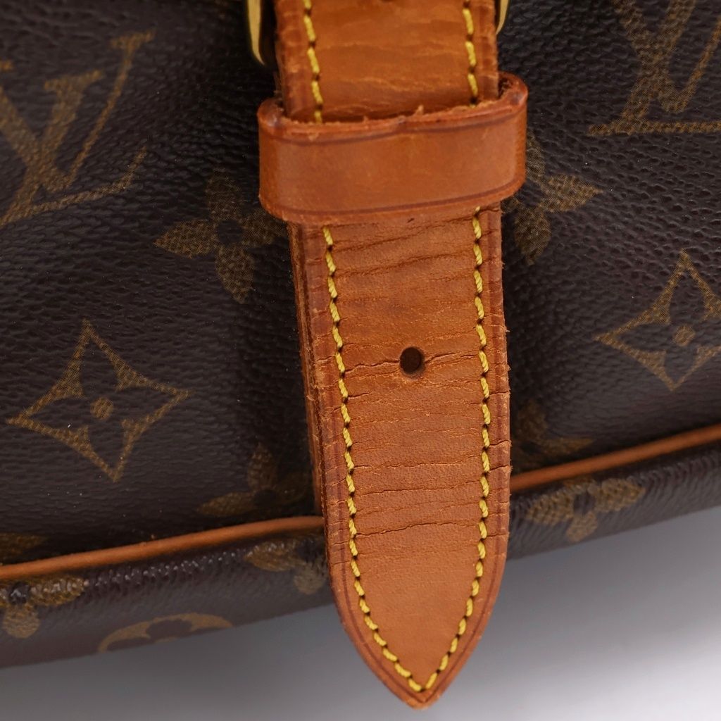 Louis Vuitton Monogram Saumur 35 Shoulder Bag Brown Leather Gold — view 8