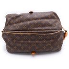 Louis Vuitton Monogram Saumur 35 Shoulder Bag Brown Leather Gold — view 4