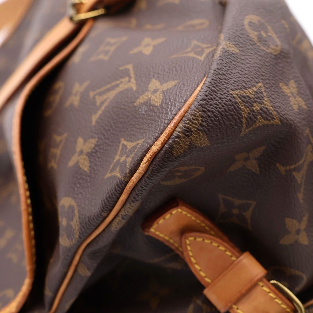 Louis Vuitton Monogram Saumur 35 Shoulder Bag Brown Leather Gold — view 6