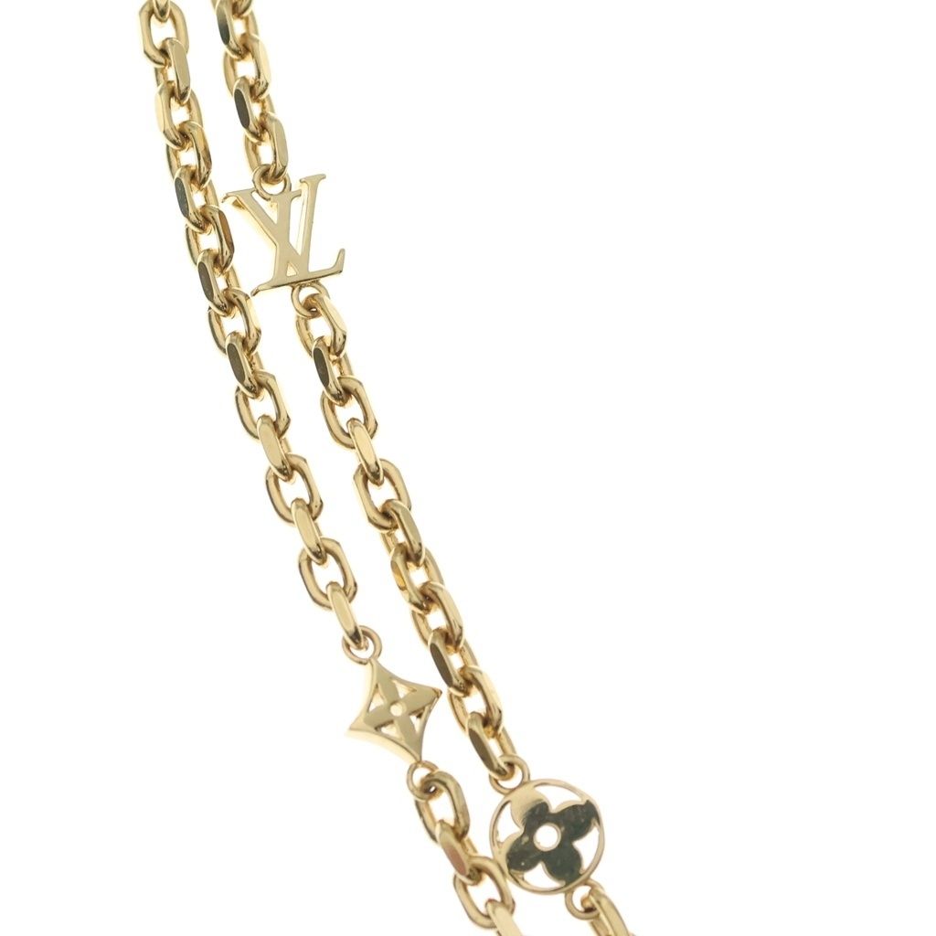 Louis Vuitton Chain LV Yours Logo Necklace Gold — view 3