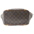 Louis Vuitton Monogram Sac Shopping Tote Handbag Brown Leather Gold — view 4