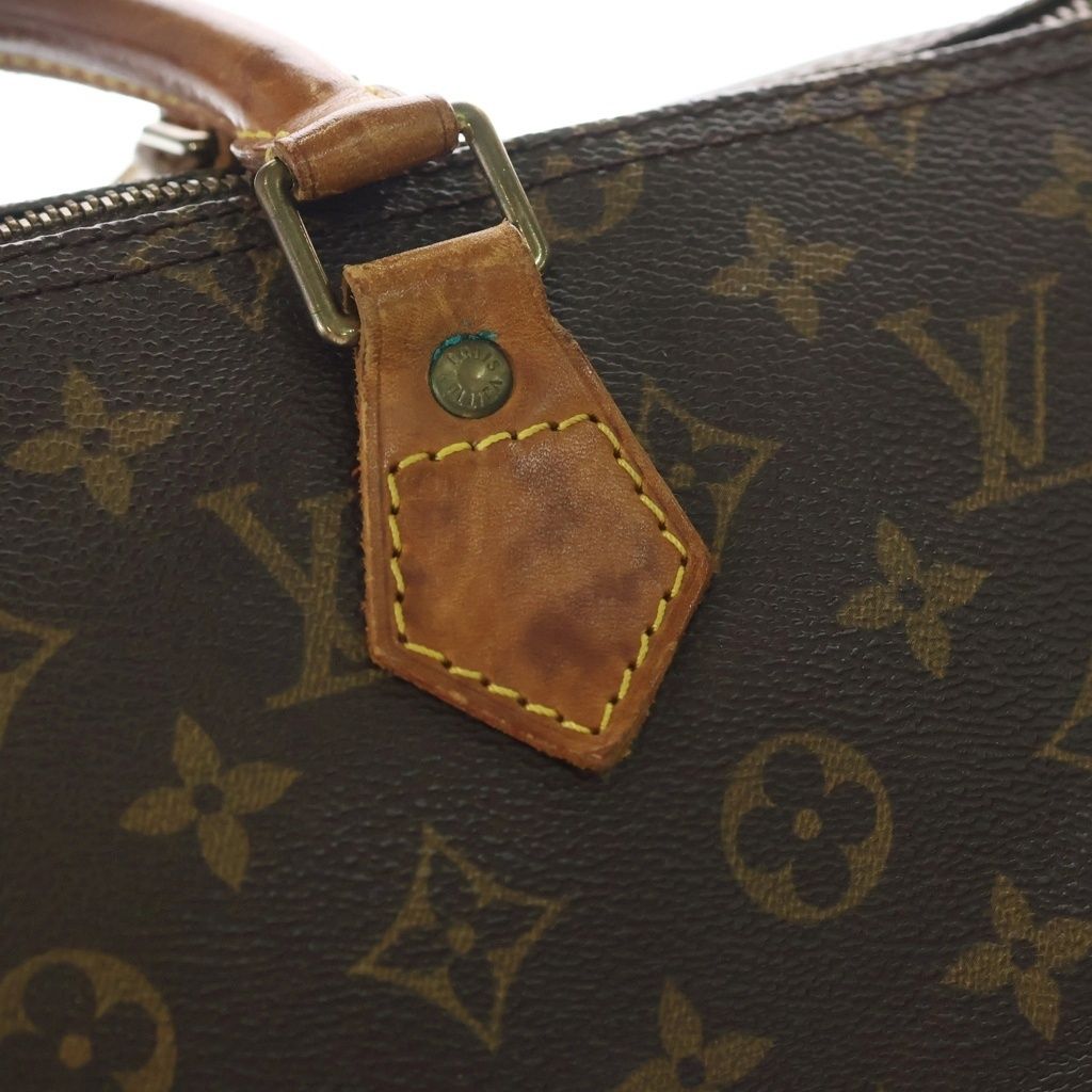 Louis Vuitton Monogram Speedy 35 Handbag Boston Bag Brown Leather Gold — view 6