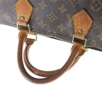 Louis Vuitton Monogram Speedy 35 Handbag Boston Bag Brown Leather Gold — view 7