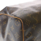 Louis Vuitton Monogram Speedy 35 Handbag Boston Bag Brown Leather Gold — view 5