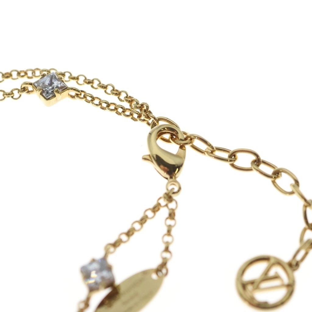 Louis Vuitton LV Logo Charm Gold Keychain — view 5