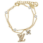 Louis Vuitton LV Logo Charm Gold Keychain