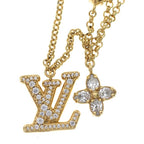 Louis Vuitton LV Logo Charm Gold Keychain — view 6