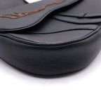 Dior Jack Cactus All Leather Saddle Bag Black Brown — view 5