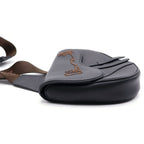 Dior Jack Cactus All Leather Saddle Bag Black Brown — view 3