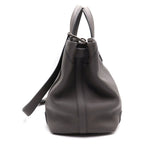Dior Normandie Leather Silver 2-Way Tote Handbag Shoulder Bag Gray — view 3