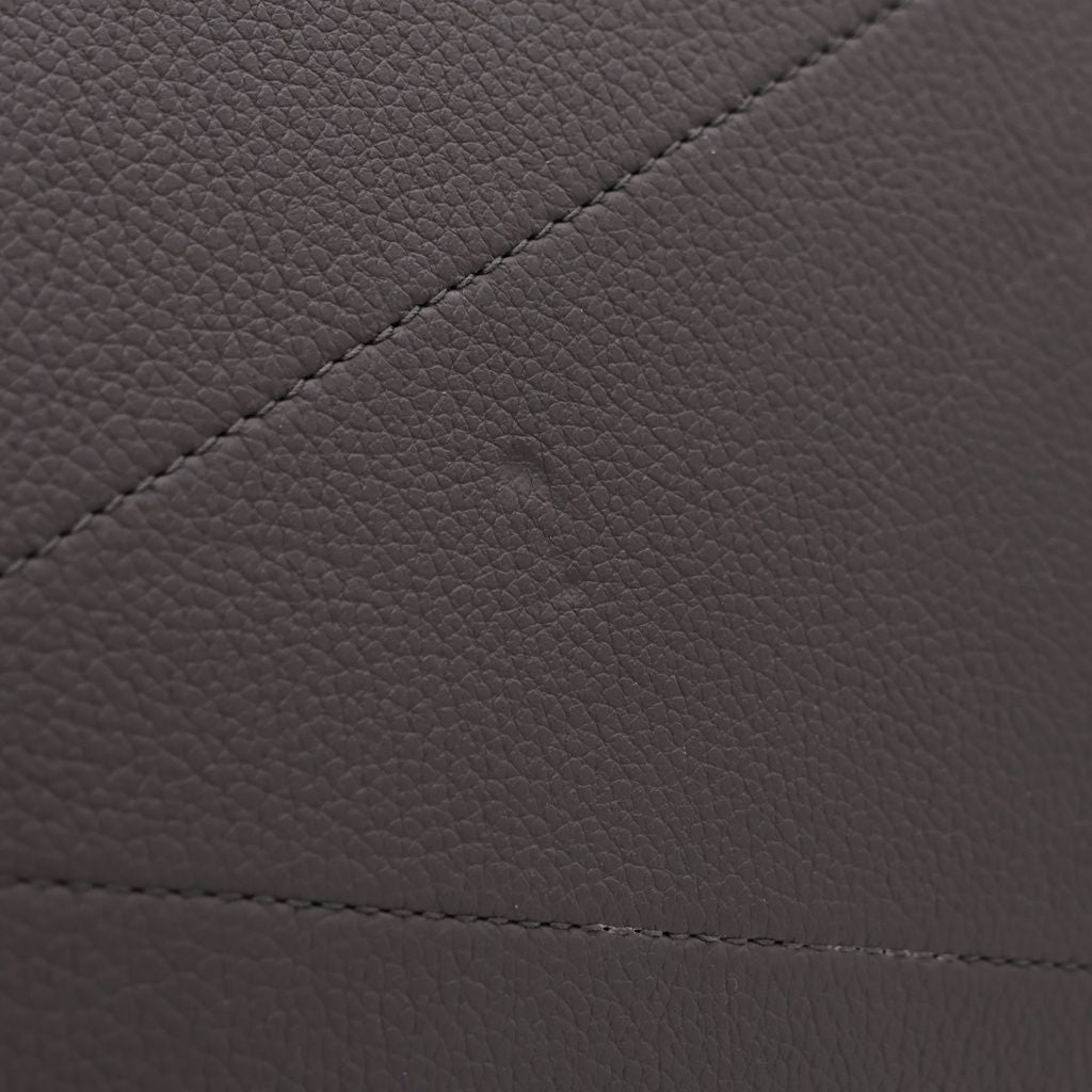 Dior Normandie Leather Silver 2-Way Tote Handbag Shoulder Bag Gray — view 6
