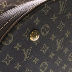 Louis Vuitton Monogram Mini Lin Bucket PM Tote Handbag Brown Leather Gold — view 6