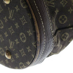 Louis Vuitton Monogram Mini Lin Bucket PM Tote Handbag Brown Leather Gold — view 5
