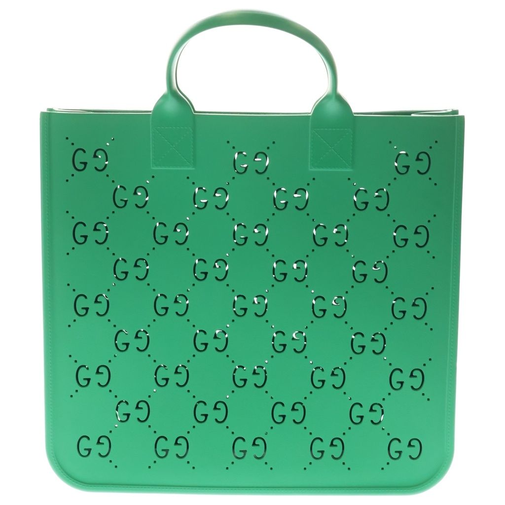 Gucci GG Children's Rubber Tote Handbag Green — view 2