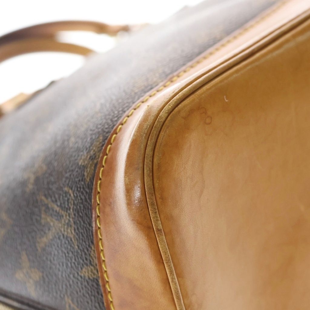 Louis Vuitton Monogram Alma PM Handbag Shoulder Bag Brown Leather Gold — view 5