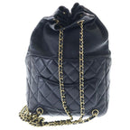 Chanel Quilted Drawstring Backpack Black — view 2