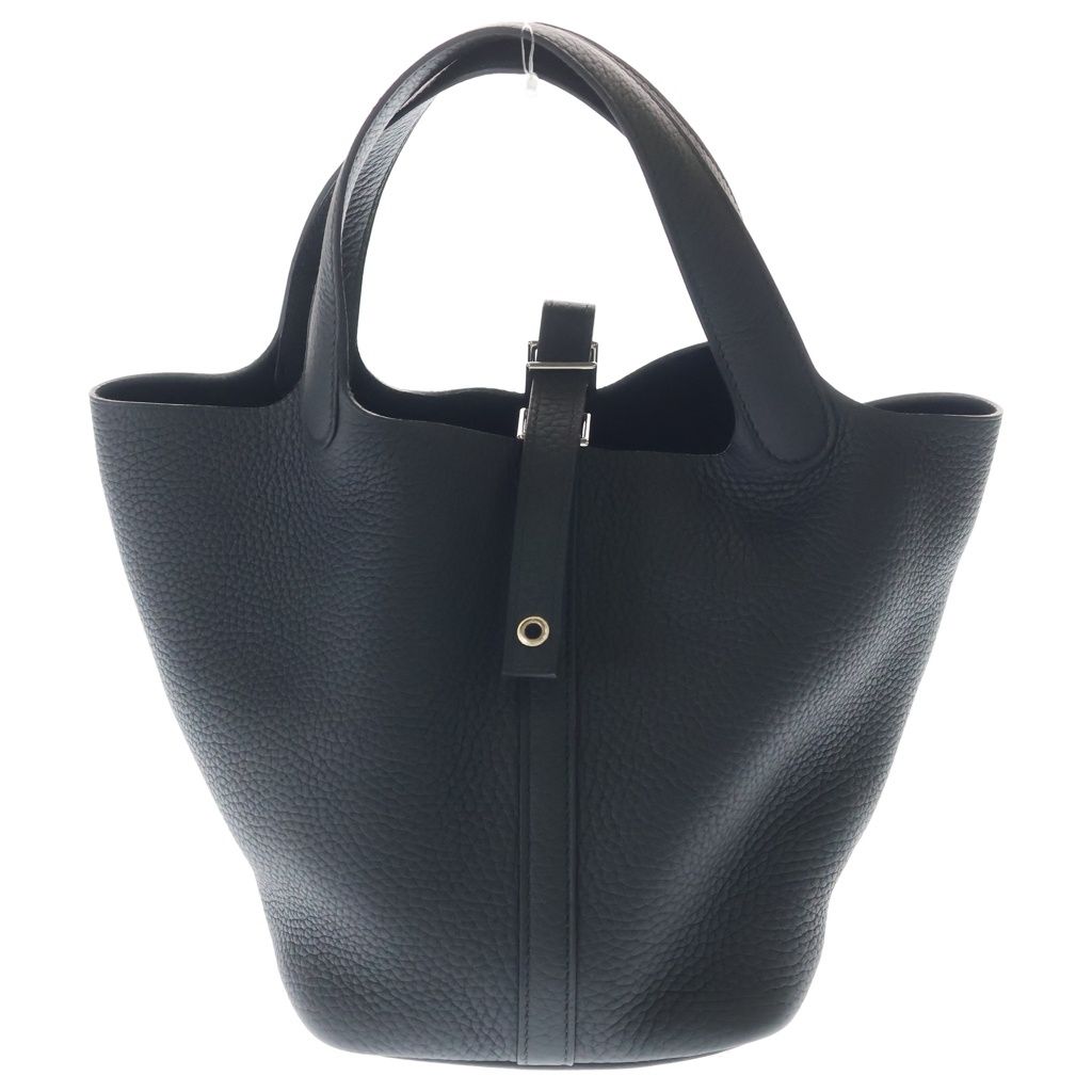 Hermes Picotin Lock PM Noir Taurillon Clemence Cadena Key Handbag