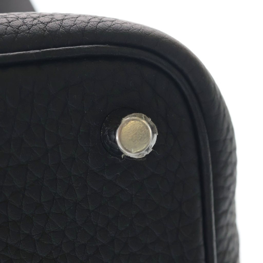Hermes Picotin Lock PM Noir Taurillon Clemence Cadena Key Handbag — view 6