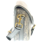 Dior Bobbi Oblique Shoulder Bag Gray Leather Gold — view 3