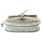 Dior Bobbi Oblique Shoulder Bag Gray Leather Gold — view 4