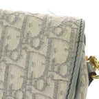 Dior Bobbi Oblique Shoulder Bag Gray Leather Gold — view 7