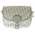 Dior Bobbi Oblique Shoulder Bag Gray Leather Gold