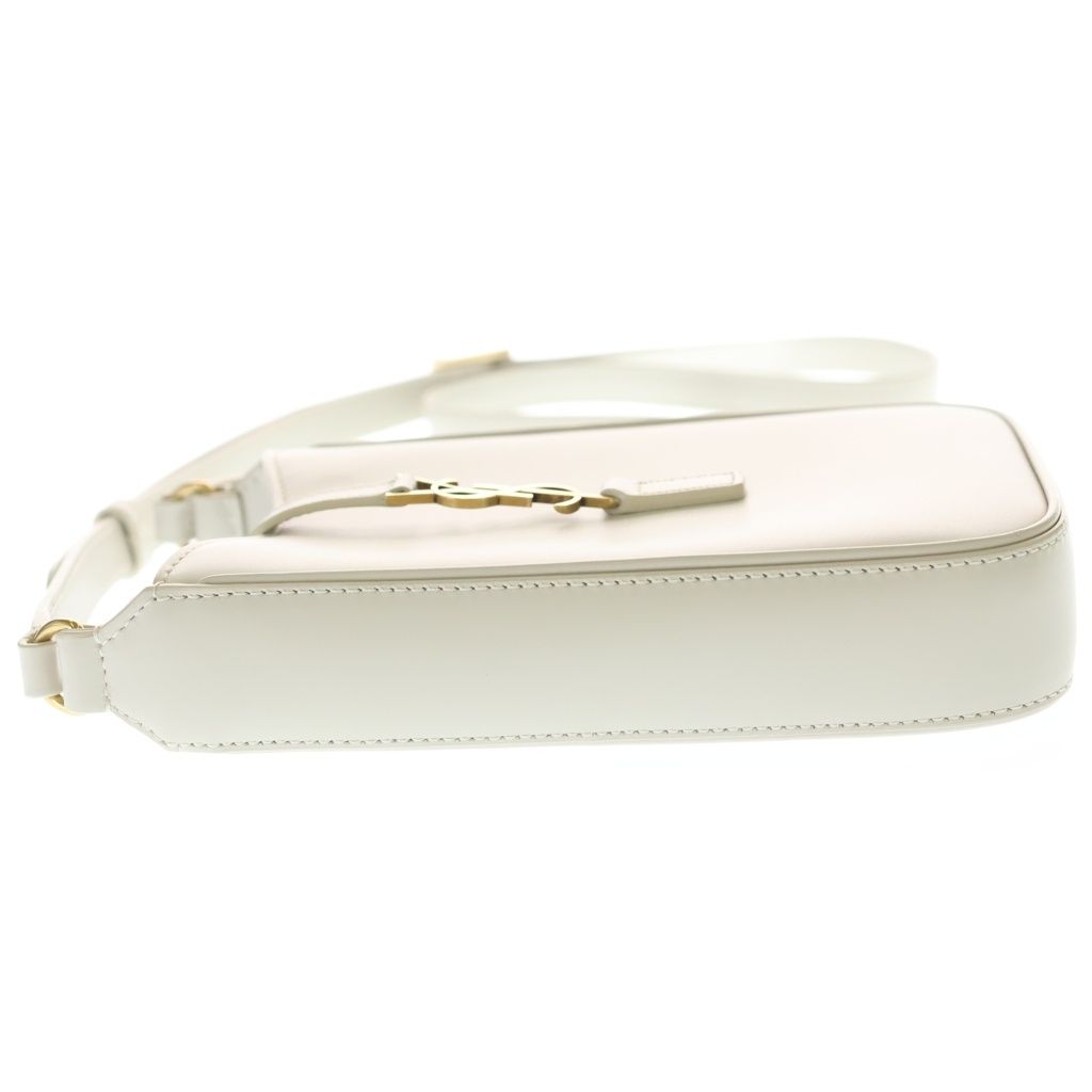 Saint Laurent Paris le 5 a 7 Cassandra Leather Shoulder Bag Ivory — view 3