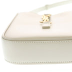 Saint Laurent Paris le 5 a 7 Cassandra Leather Shoulder Bag Ivory — view 4