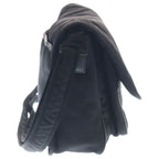 Saint Laurent Niki Cassandra Logo Plate Nylon Messenger Shoulder Bag Black — view 3