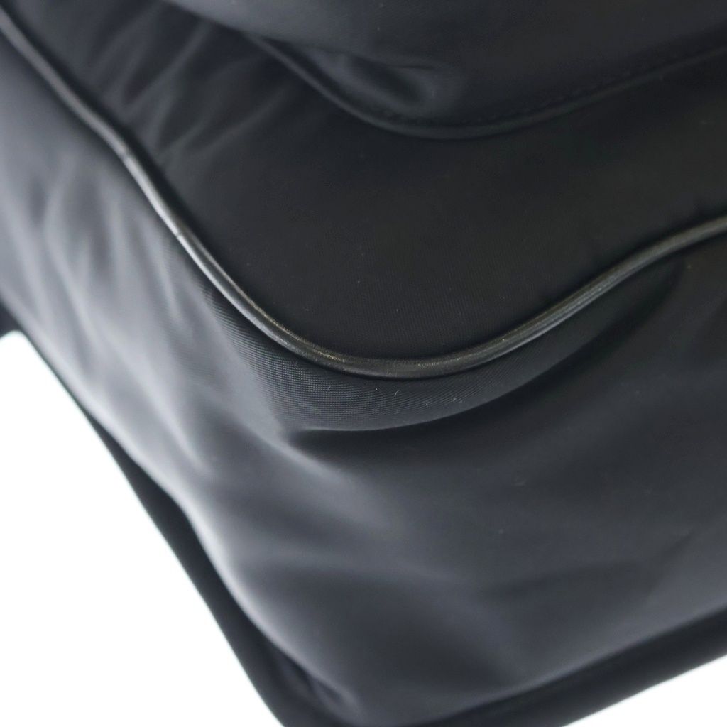 Saint Laurent Niki Cassandra Logo Plate Nylon Messenger Shoulder Bag Black — view 5