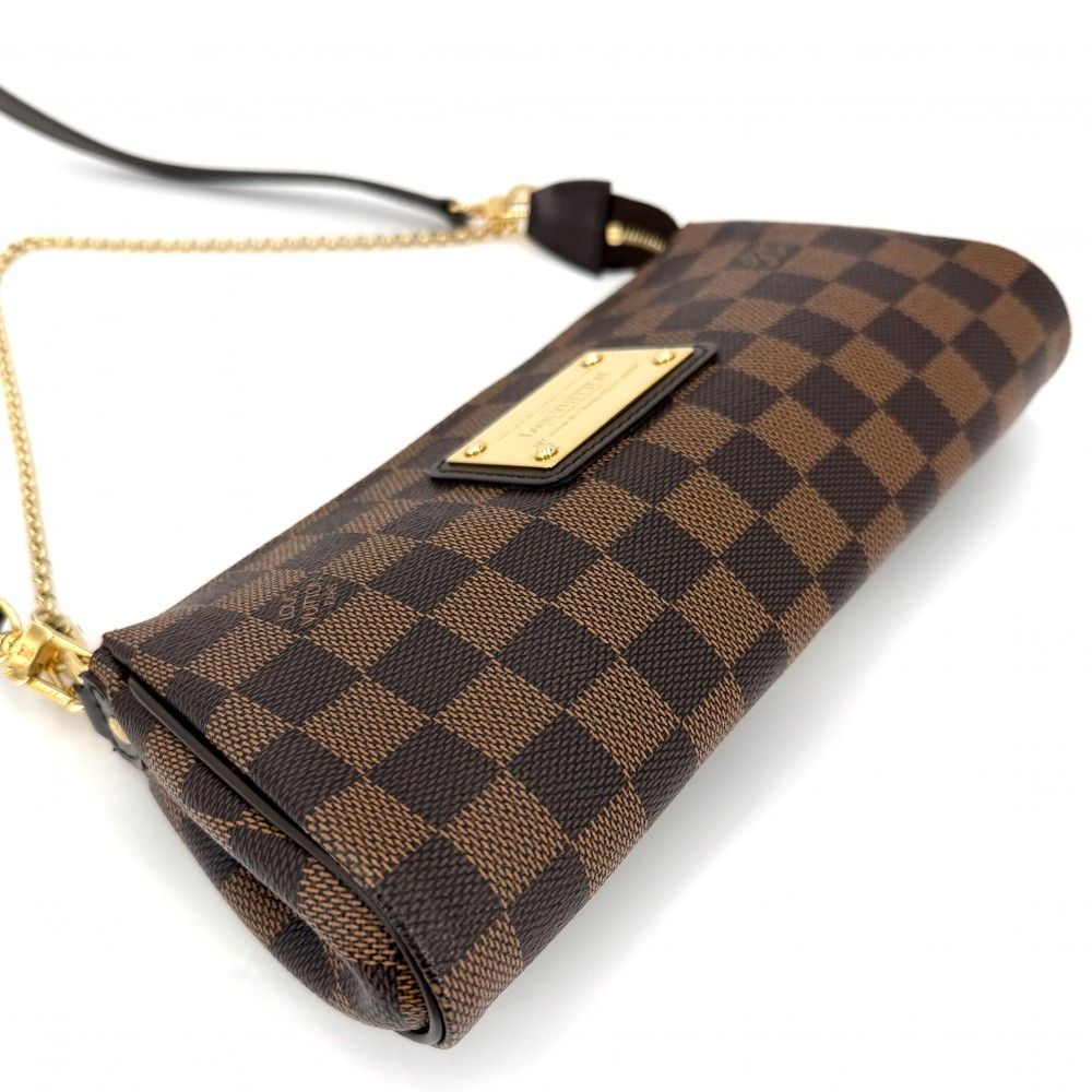 Louis Vuitton For 2-Way Damier Handbag Shoulder Bag Crossbody Brown Gold Vintage — view 3