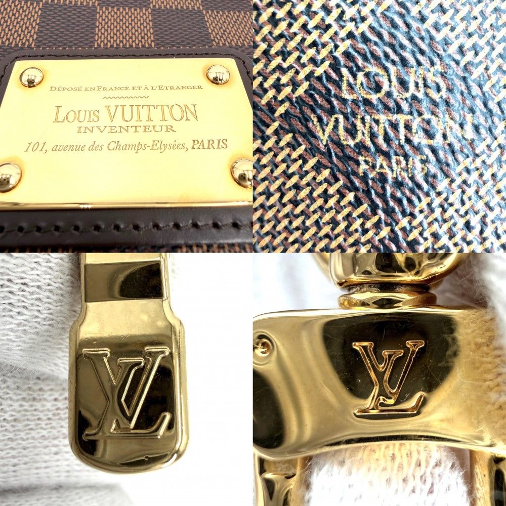 Louis Vuitton For 2-Way Damier Handbag Shoulder Bag Crossbody Brown Gold Vintage — view 5