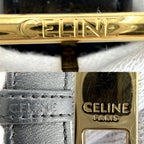Celine For Shoulder Bag Logo Print Crossbody Triomphe Canvas Calfskin Black — view 5