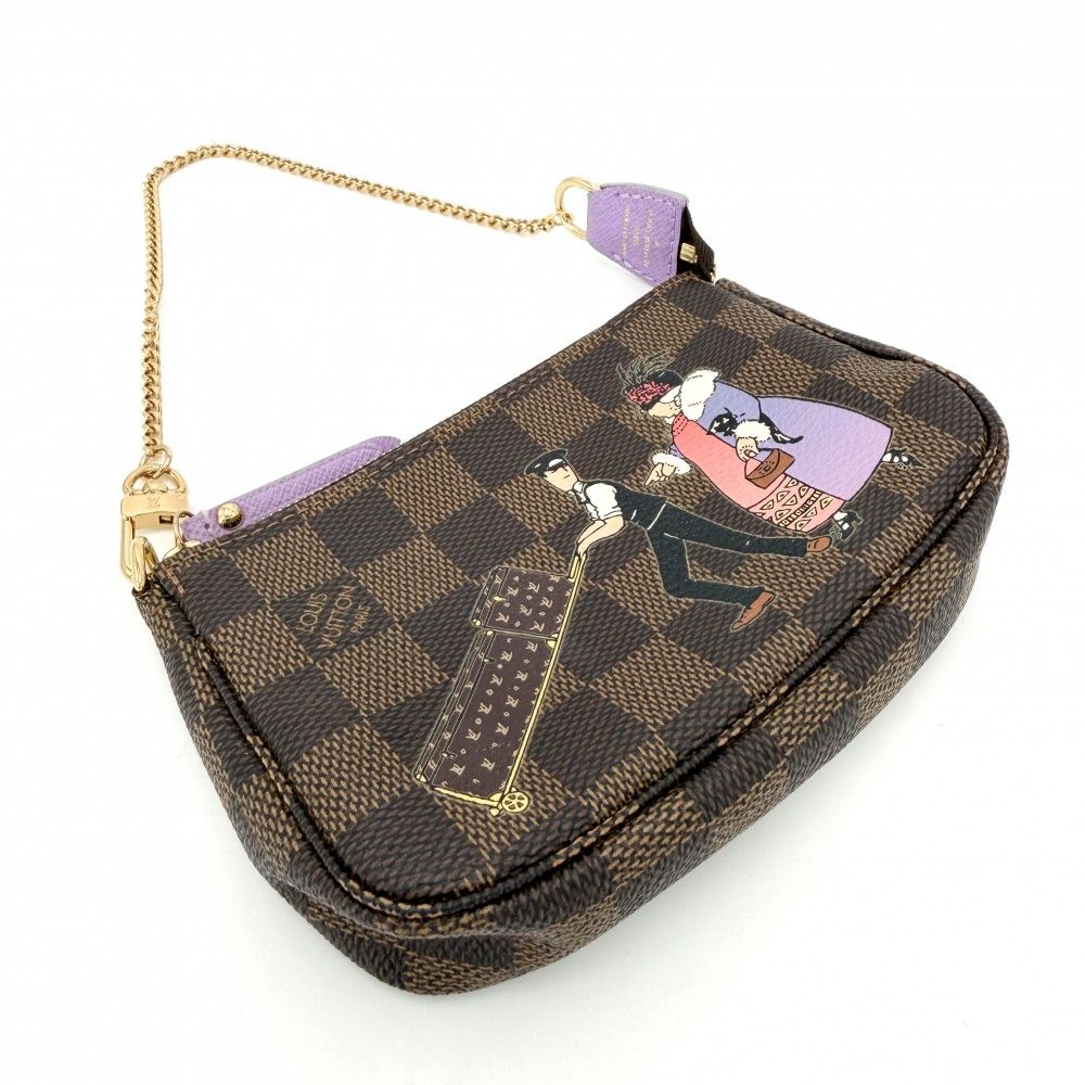Louis Vuitton For Handbag Damier Mini Pochette Accessory Soir Illustre Sally — view 3