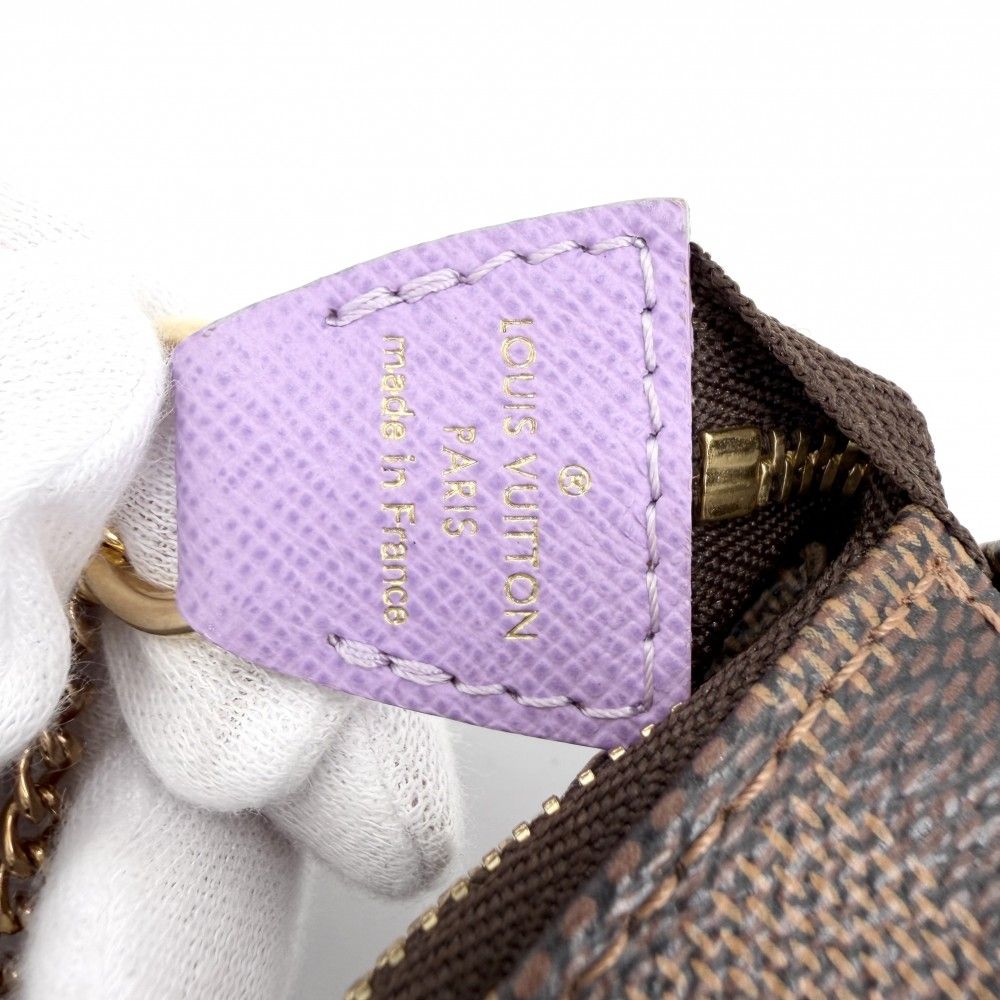 Louis Vuitton For Handbag Damier Mini Pochette Accessory Soir Illustre Sally — view 5