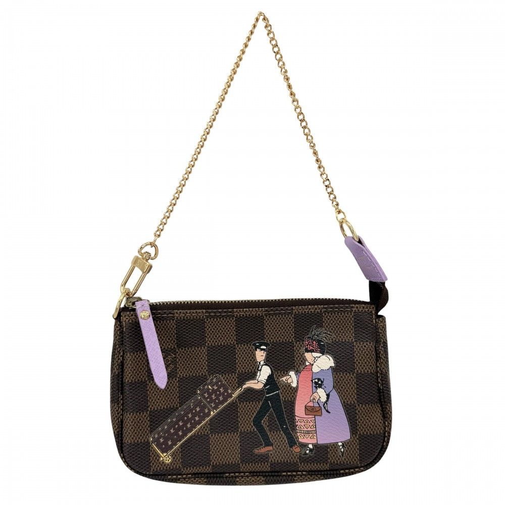 Louis Vuitton For Handbag Damier Mini Pochette Accessory Soir Illustre Sally