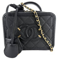 Chanel 2-Way CC Filigree Vanity Mini Pochette Shoulder Bag Crossbody CC Logo